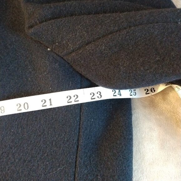 Men's Big & Tall 100% Wool Overcoat Black 2XLT/52L Czechoslovakian Heavyweight - Picture 12 of 16